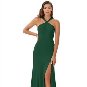Dark Green Floor Length Dress